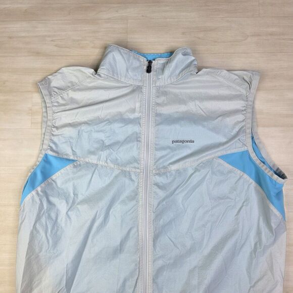 Patagonia Nine Trails Vest Men’s Size Medium Gray Blue Lightweight Reflective - Picture 3 of 7